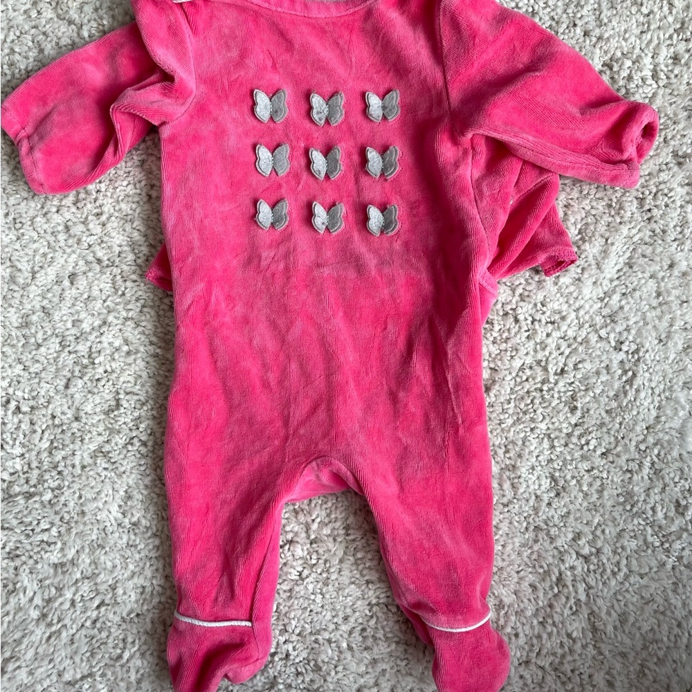 Obakki Pink Butterfly Footie